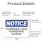 Signmission Flammable Liquid Isopropanol Alcohol OSHA Notice Sign, Aluminum, 18in W x 12in L, 2PK OS-2PACK-NS-A-1218-L-12763 - alternate 3